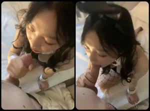 Thỏ con dâm dục thích mút củ khoải to
