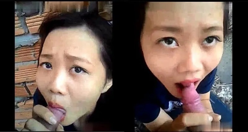 Cô bạn gái liếm thằng nhỏ ở vườn sau nhà